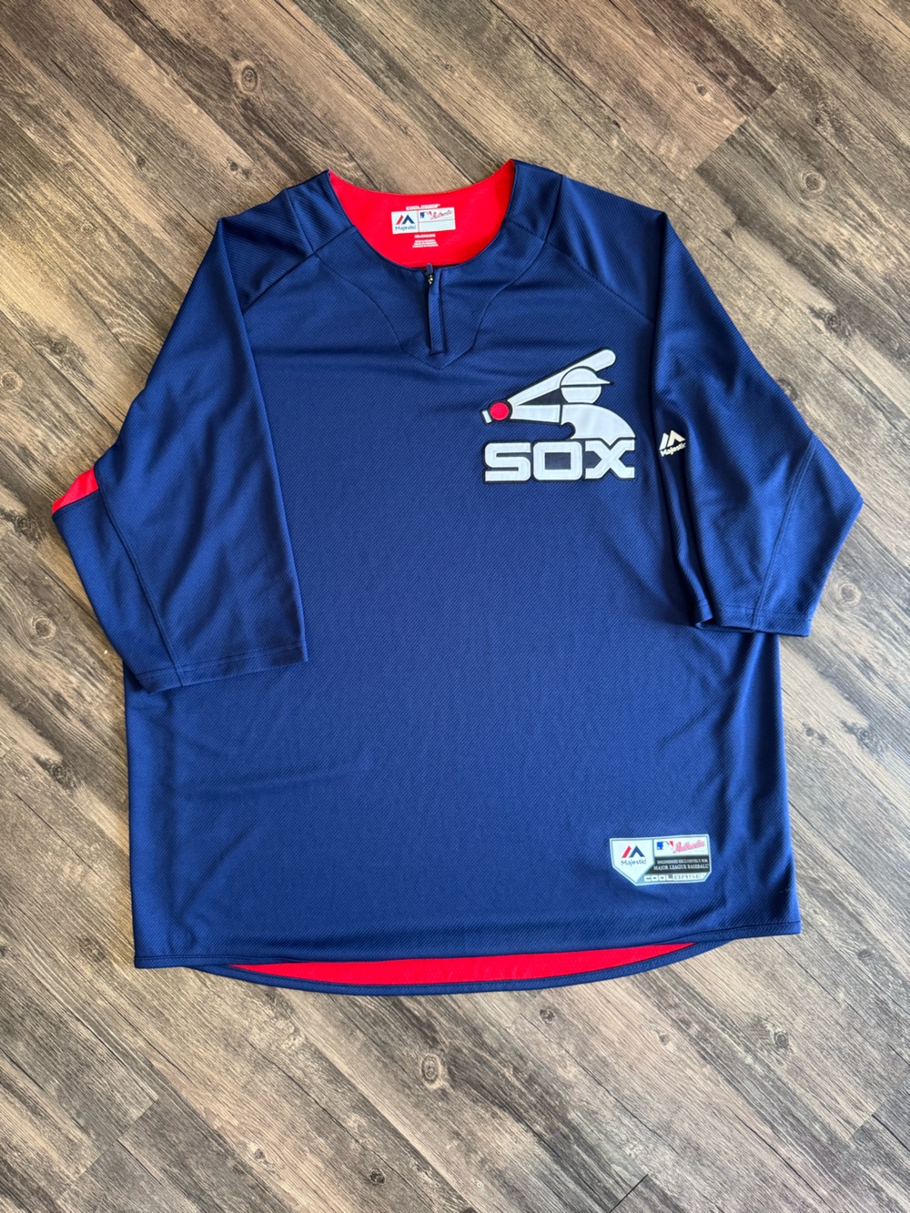 Majestic Chicago White Sox 3/4 Sleeve Cool Base Batting Practice Jersey 2XL MLB